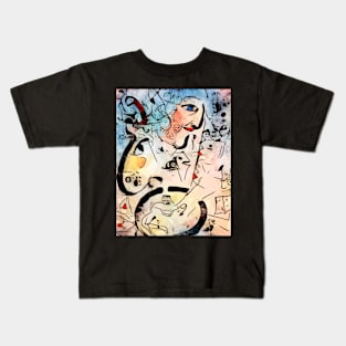 Miro meets Chagall (Le profil et l'enfant rouge) Kids T-Shirt